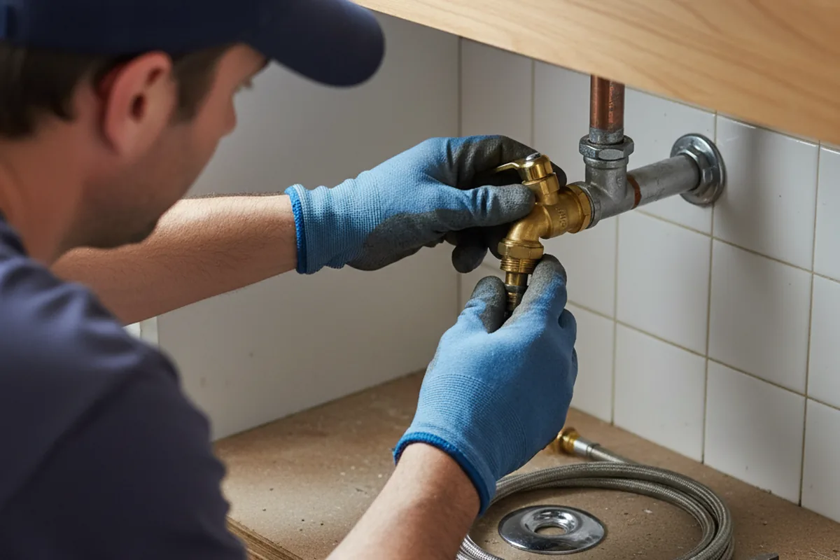 Shutoff valve and fitting work during Emergency Plumbing in Royston